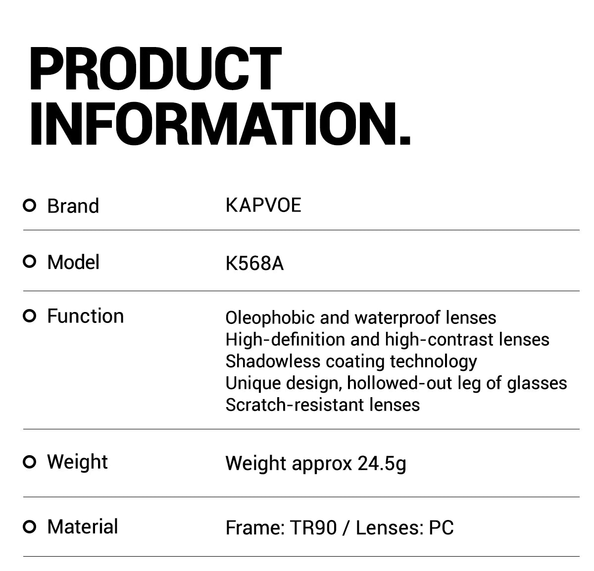 Kapvoe Hiking Sunglasses Camping Fashion Sunglasses for Men Photochromic Cycling Glasses MTB Bike Goggles Fishing Eyewear Sports