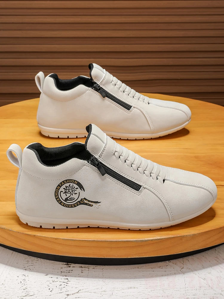 Men's Lightweight Casual Shoes, Outdoor Entertainment Skateboarding Daily Walking Driving Shoes, Comfortable Breathable Slip-On