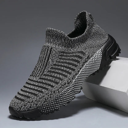 Men Casual Sport Shoes Breathable Lightweight Sneakers Outdoor Mesh Black Running Shoes Athletic Jogging Tennis Walking Shoes