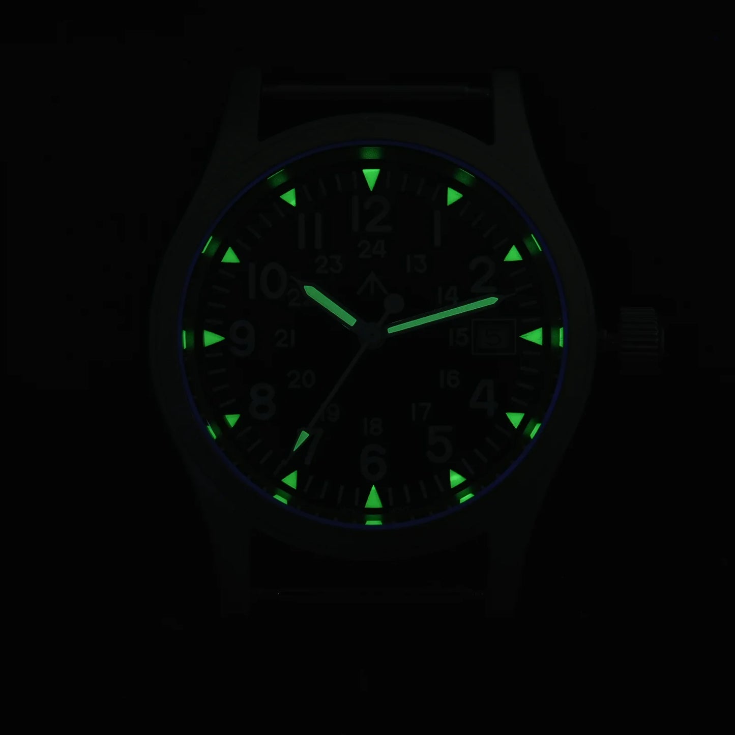 Militado ML05 Ronda 515 Movement Field Watches Domed Sapphire Crystal With High Clear AR Coating Wristwatch 38mm Vintage Watches