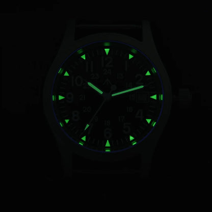 Militado ML05 Ronda 515 Movement Field Watches Domed Sapphire Crystal With High Clear AR Coating Wristwatch 38mm Vintage Watches
