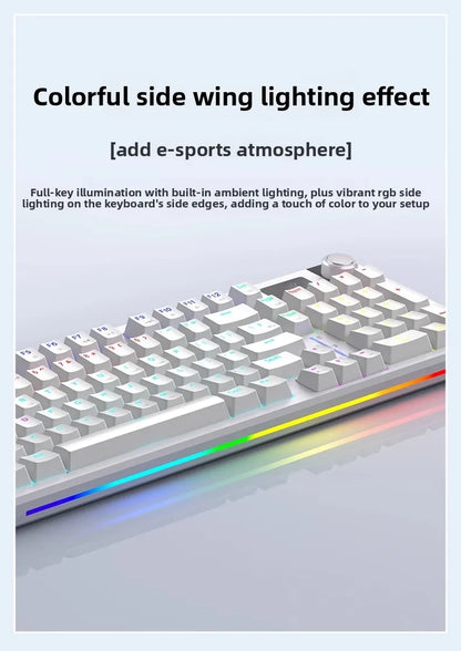 AULA S98 Lipstick Liquid Foundation Series Wireless Keyboard Hot-swappable E-sports Gaming Office Long Life Laptop Accessories
