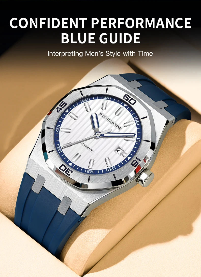New Arrivals Specht & Söhne Dive Watch 40MM Miyota 8215 Automatic Mechanical Watches For Men Octagon Bezel Steel