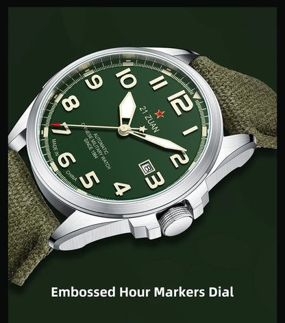 Seagull D581 Men's Automatic Mechanical Watch Military Retro Fashion Clock  Luminous Waterproof Sport Wristwatch Mens Gift