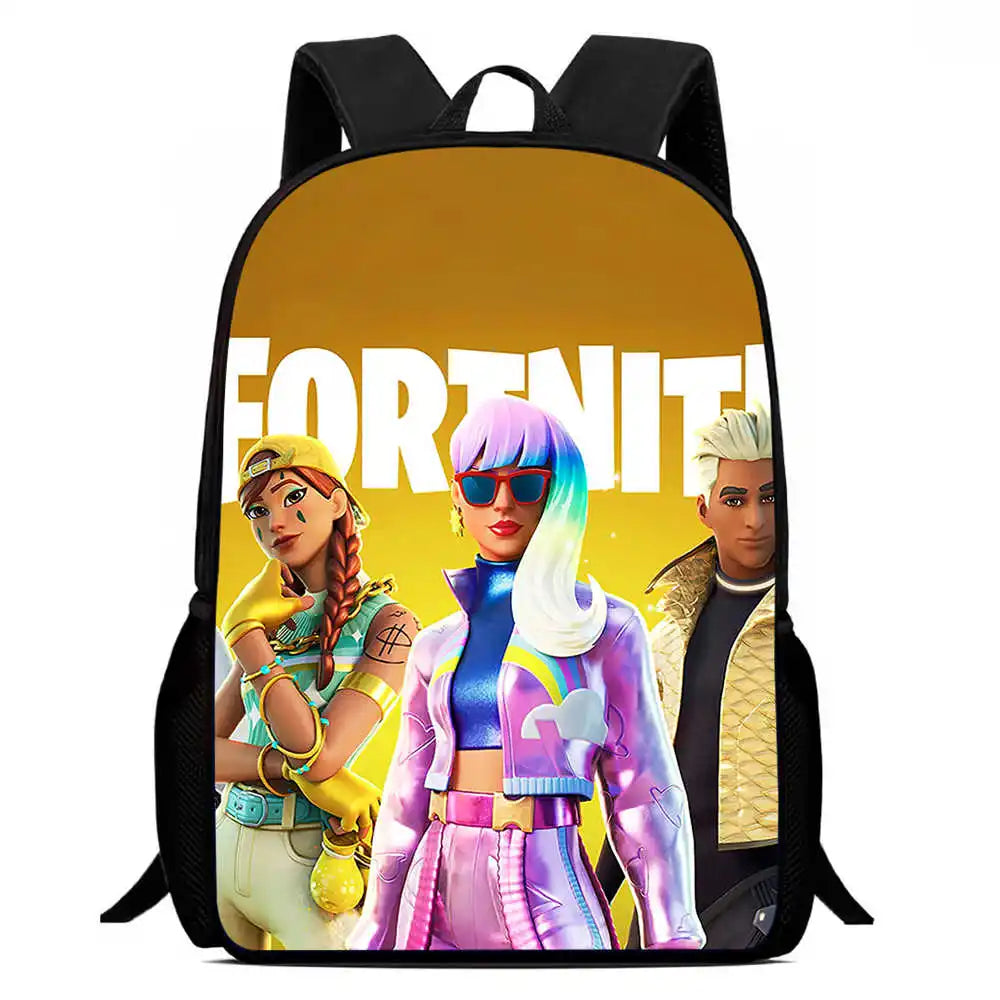 Kids School Backpack Cartoon Fortnite Bags for Girls Boys Durable Lightweight Large Capacity Breathable