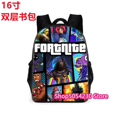 Fortnite 3PCS Backpack for Boys Victory Game 16 Inch Water Resistant Preschool Knapsack Cool Elementary School Backpacks