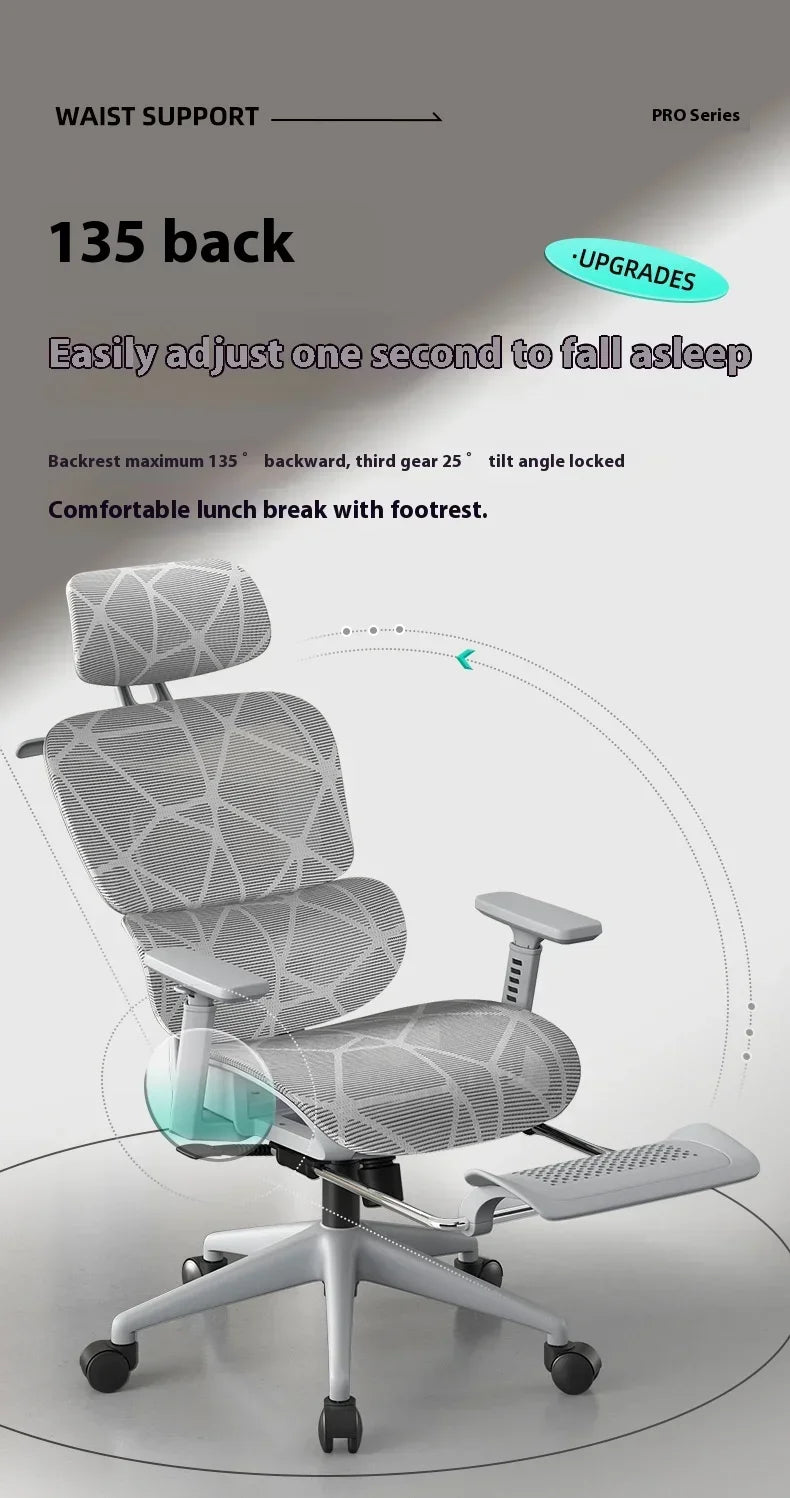 OEING High Back Ergonomic Office Chair with 3D Headrest, Adjustable Lumbar Support, 3D Armrests, Reclining Computer Gaming Chair