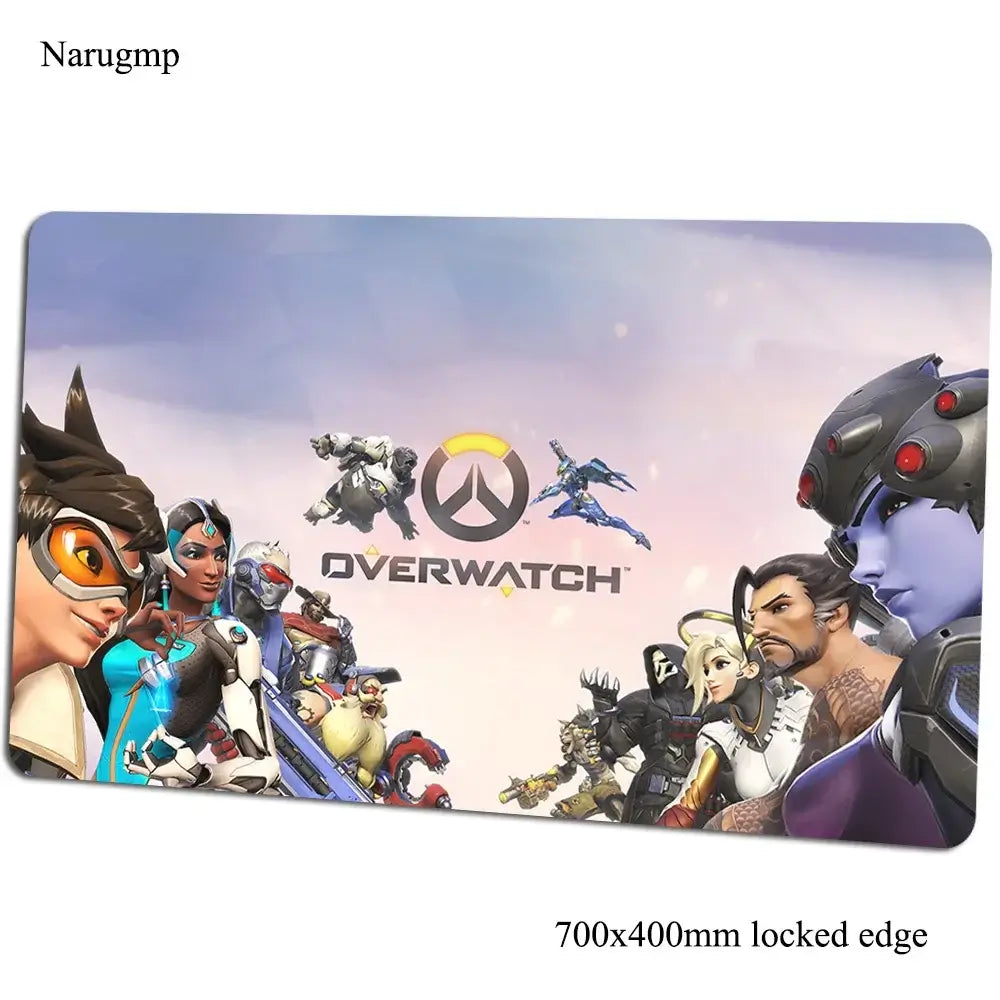 Overwatch-Mauspad 700x400x3mm, Gaming-Mauspad im Anime-Stil, personalisierte Schreibtischunterlage fürs Büro, Notebook-Desk-Mat, Geschenk für Jungen, Padmouse für PC-Gamer
