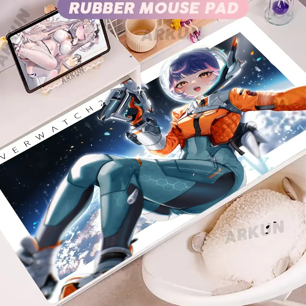 Fashion Large FPS 900x400 Anime Gaming Girl Overwatch Laptop Office Rubber Soft Desk Mat Gaming Mousepad XXL