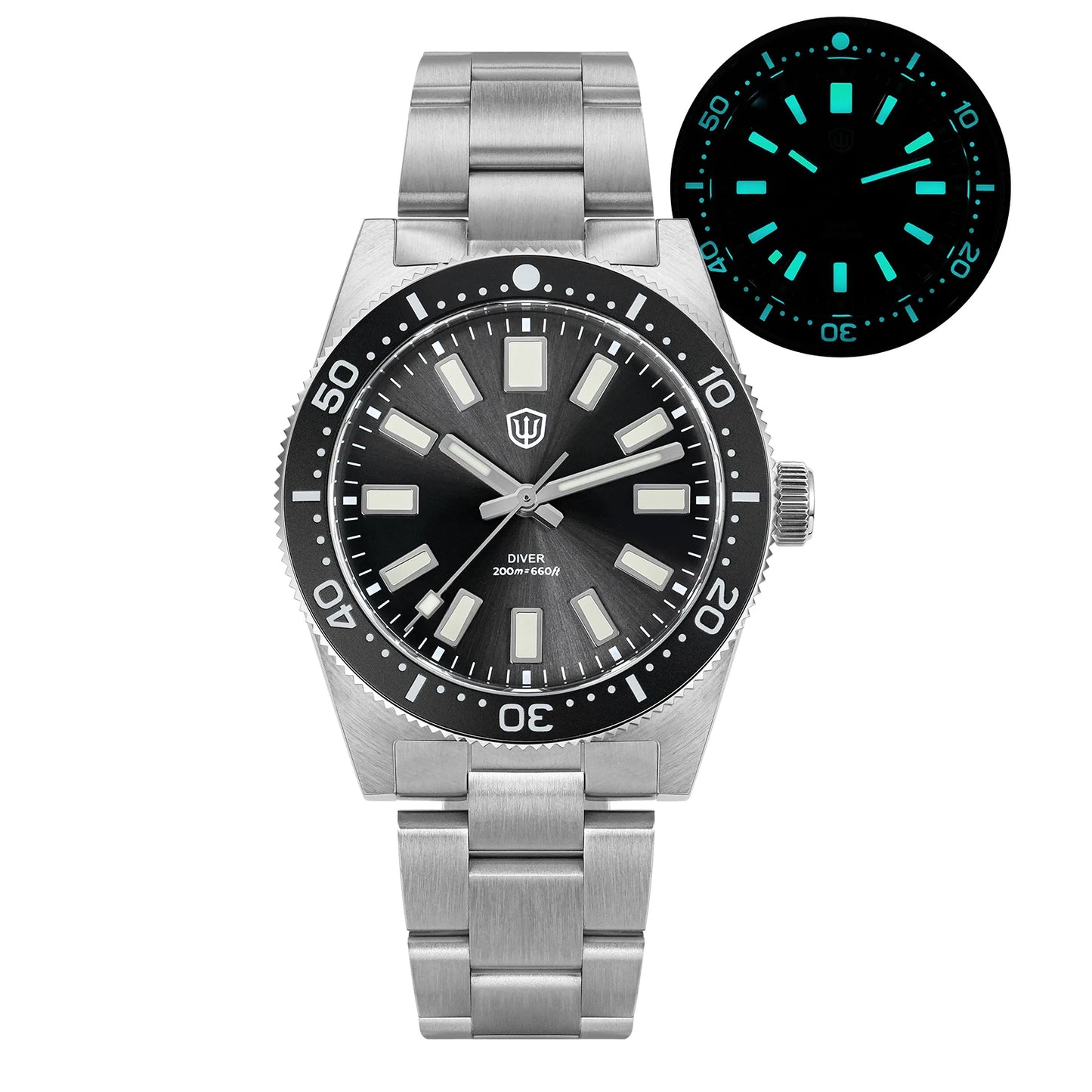 Watchdives Wd1965 V2 Fashion Quartz Wristwatches Vh31 Sapphire Man Watches Luxury Stainless Steel 200M Waterproof Diver Watch