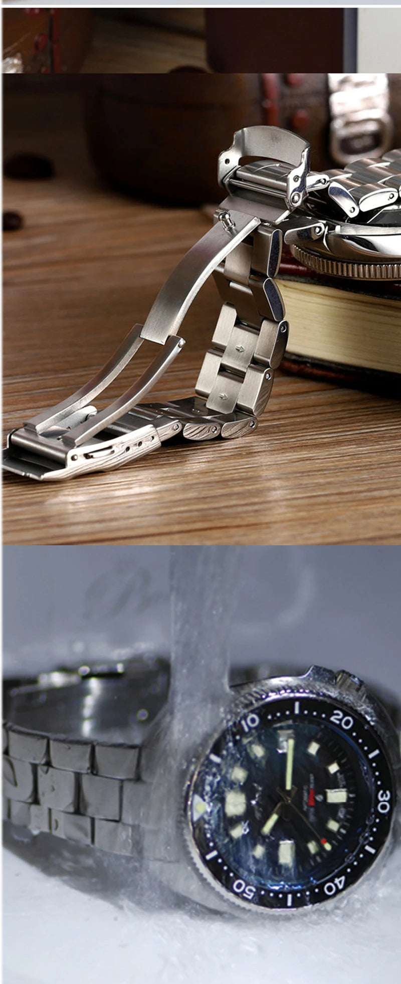 HEIMDALLR Turtle Mechanical Watch Men Captain Willard Watch Sapphire Crystal C3 Luminous NH35 Automatic Steel 200M Dive Watches