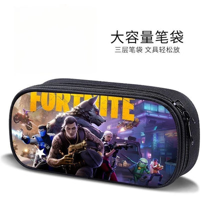 Fortnite new style elementary school student personalized pencil case game peripheral cartoon large capacity stationery bag gift