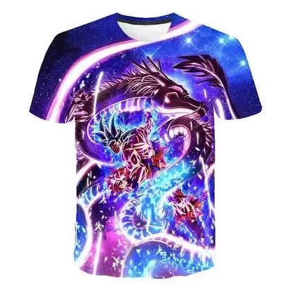 Dragon Ball Goku Cosplay T Shirts Super Saiyan Boys Kids Clothes Short Sleeve T-shirt White Black Orange Breathable Jersey, produit gaming premium Fraquane