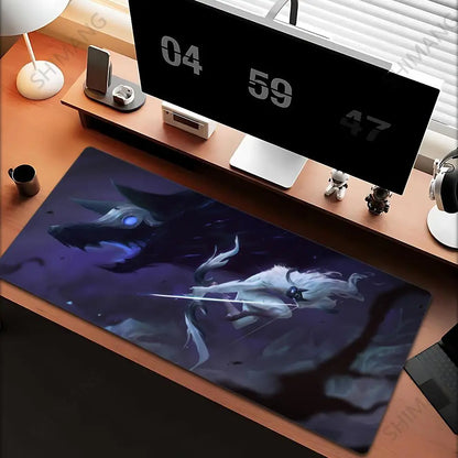 League of Legends Kindred Mouse Pad Large Gaming Mousepad Computer Anime Girl Desk Mat Laptop Accessories Gamer XXL Keyboard Rug