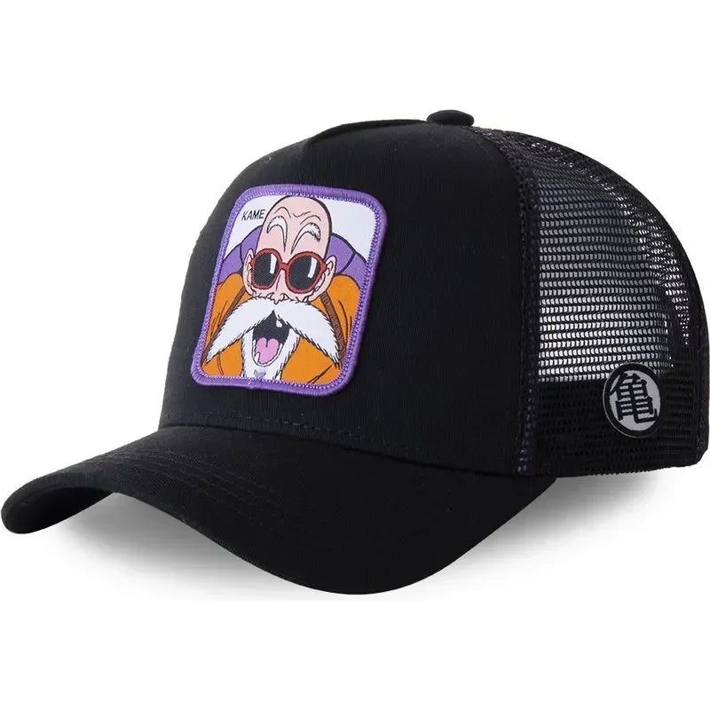 Kapa Dragon Ball Son Goku, bejzbolska kapa, poletna potovalna kapa s ščitkom, moška kapa z vezenjem, hip-hop kapa s ščitkom proti soncu, nastavljiva kapa v stilu »trucker«, mrežasta kapa