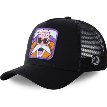 Kapa Dragon Ball Son Goku, bejzbolska kapa, poletna potovalna kapa s ščitkom, moška kapa z vezenjem, hip-hop kapa s ščitkom proti soncu, nastavljiva kapa v stilu »trucker«, mrežasta kapa
