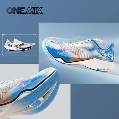 ONEMIX-Nylon Carbon Board Marathon Running Racing Shoes, Professional Stable Support, Shock-relief, Ultra-light Rebound Sneaker