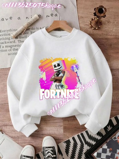 2026 Fortnite Kids Hooded Coats Anime Fortress Night Sweatshirts Game Spring Autumn Hoodies Sportswear Children’s Clothes Gift