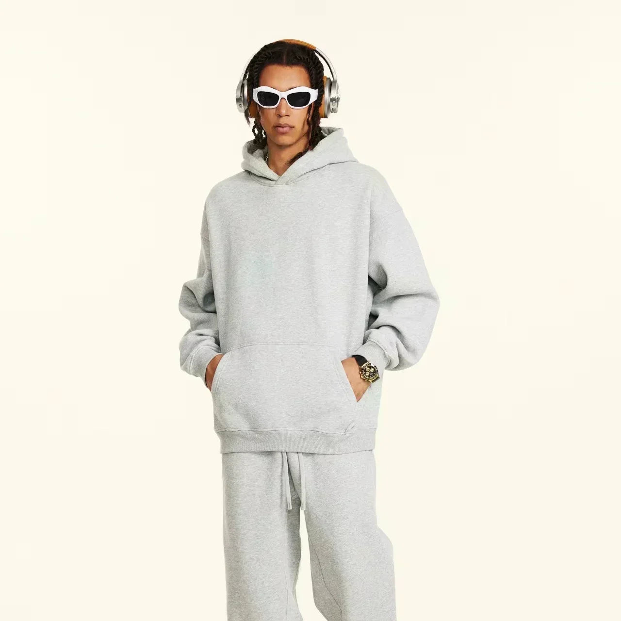Men's Wolf Pattern Printed Hooded Sweatshirt A Comfortable Casual and Fashionable Hooded Pullover Shirt Men's Clothing