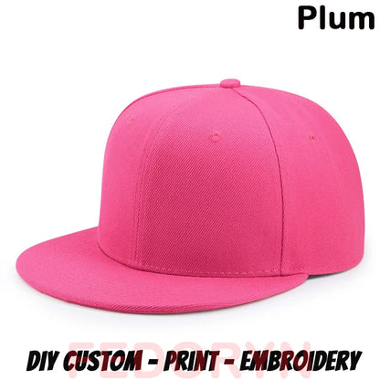 Fedoryn Custom Snapback Caps Splice Color Embroidery Hip Hop Cap for Women and Men DIY LOGO Design Print Hats Unisex Wholesale