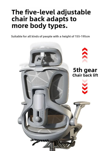 Air Titan Full-Mesh-Büro- und Gaming-Computerstuhl, ergonomischer Schreibtischstuhl für Studierende mit Drei-Zonen-Lendenstütze und gut belüftetem Design