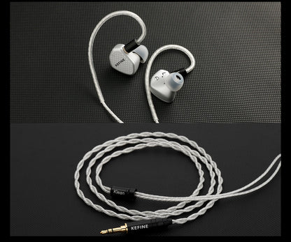 Angelears Kefine Klean SV 10mm DLC Diaphragm Dynamic Driver IEMs – Hi-Fi In-Ear Earphones with Interchangeable Nozzles &amp; Silver-Plated SPC Cable
