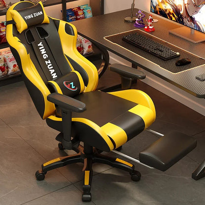 AOLIVIYA Ergonomic Gaming Chair with Footrest, Reclining Computer Chair, 3D Adjustable Armrests, Lumbar Support Seat for Home Office