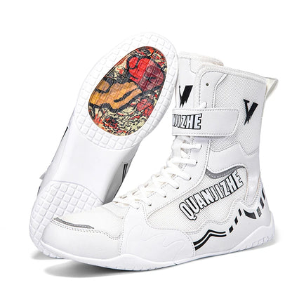2026 Professional Wrestling Shoes For Men Lightweight Training Boxing Sneakers Large Size Black White Gym Outdoor Sports