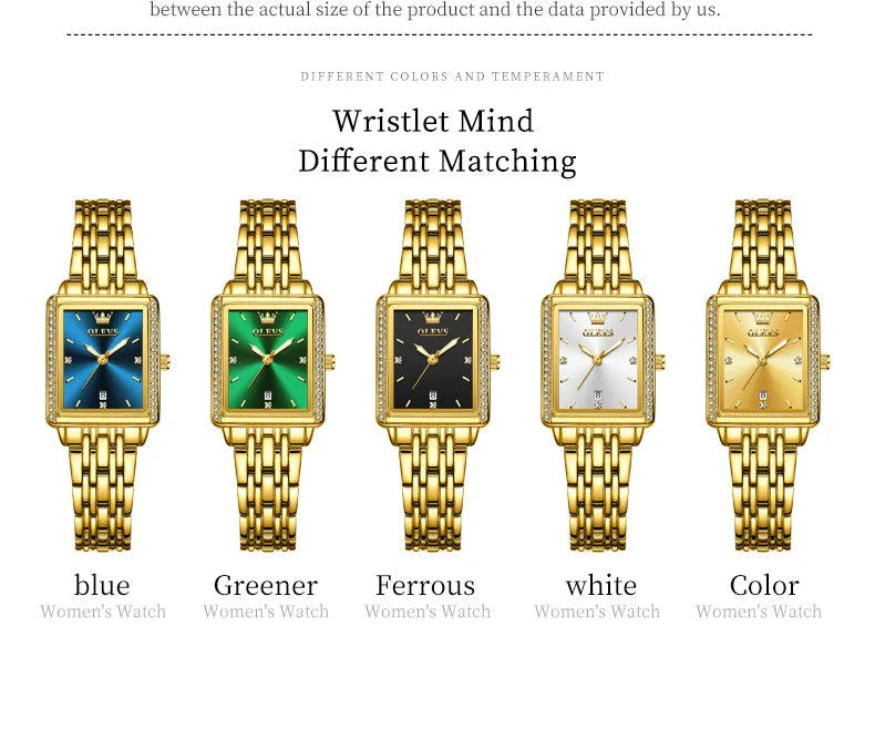 OLEVS 9995 Women's Watch Luxury Elegant Quartz Ladies Wristwatch Top Brand Waterproof Luminous Date Original Watch For Women