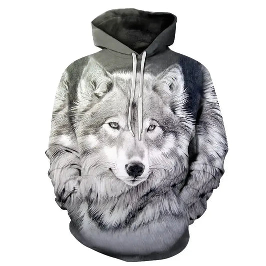 Ferocious Wolf Head Anime Sweatshirt 3D Printed Hoodies Men/Women Fashion Clothing Harajuku Kids Men's Coat