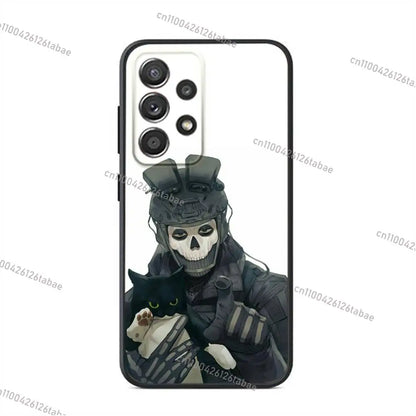 Black soft silicone case Phone Case For Samsung S24,21,22,23,30,Ultra,20,Plus,Note,10,9,COD Call Of Duty G-Ghost