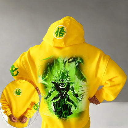 Dragon Ball Anime Broly Printed Hoodie Autumn/Winter New Men's and Women's Loose Casual Harajuku Large Size Parent Child Sweater