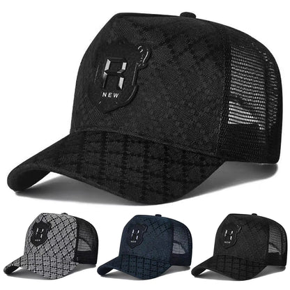 Unisex R Letter Embroidery Baseball Net Caps Spring Summer Outdoor Adjustable Casual Hats Sunscreen Hat Sports Cap