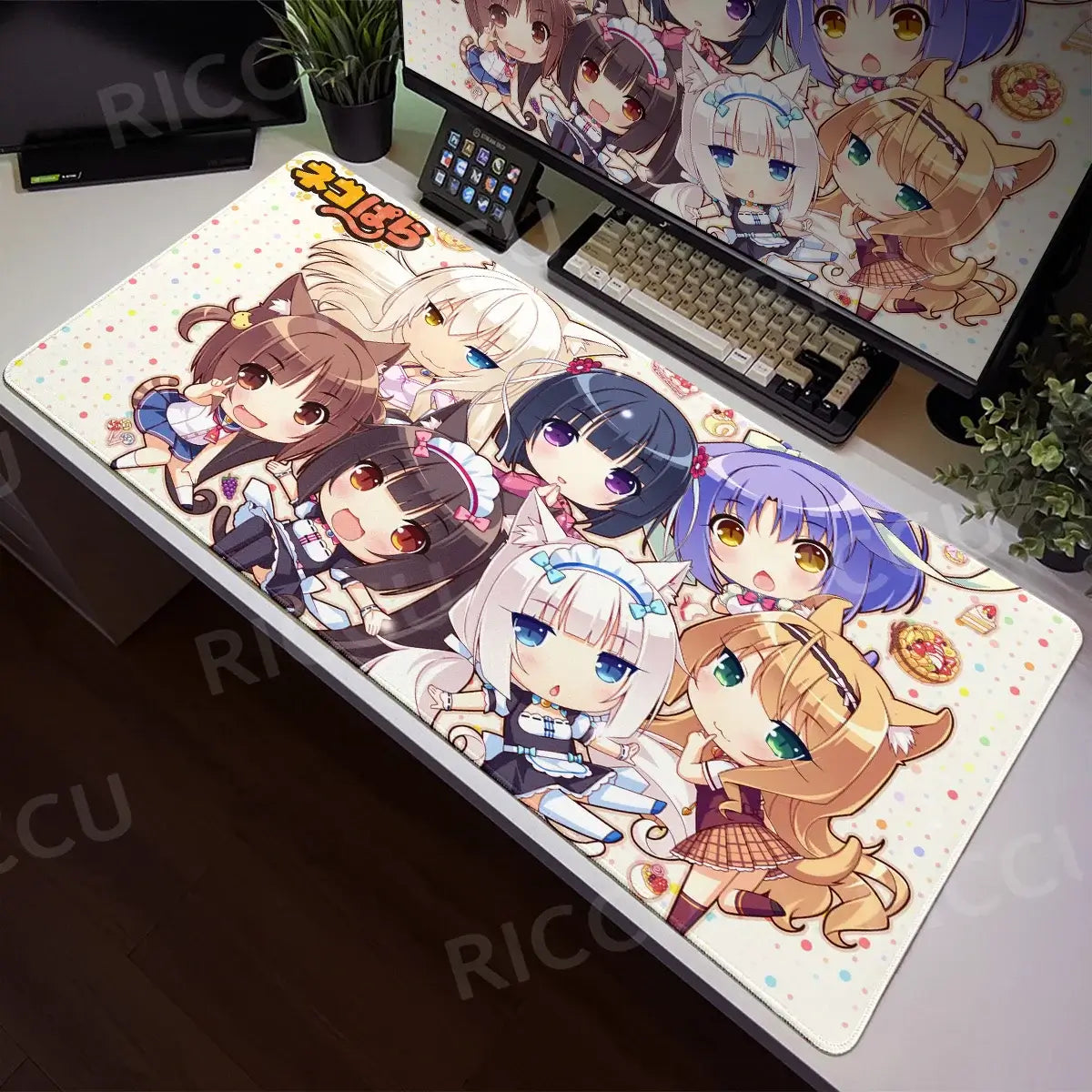 Nekopara XXL Home HD Computer Computer Desk Mouse Anime Large Mouse Pad Office Laptop Computer Desktop mat Game Accessories Tech
