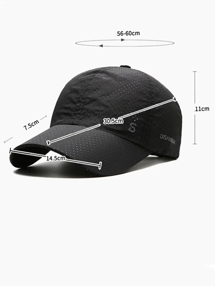 Quick-Dry & Breathable Outdoor Men's Sun Hat for Summer Fishing - Baseball Cap Style