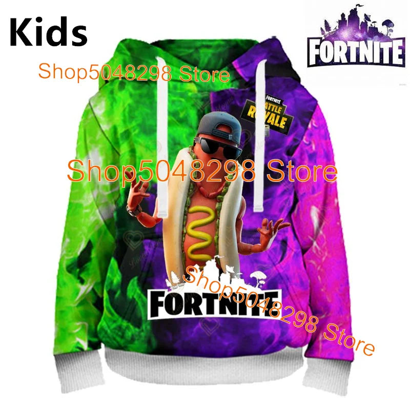 Hot Game Fortnite Hero Print Sweatshirt Boys Girls 3D Clothes Casual Kid Hoodies Children Adult Men Women Spring Autumn Pullover
