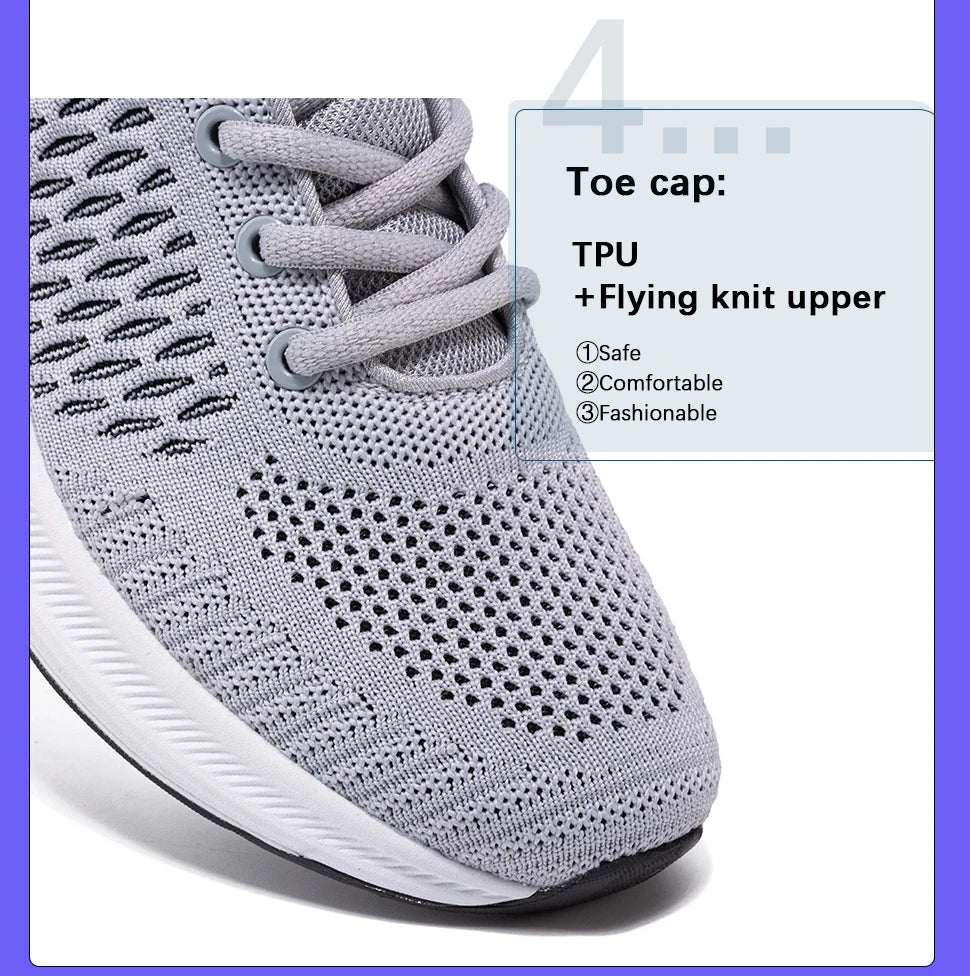 Baasploa Herren-Laufschuhe – Marke: Casual, leichte Designer-Jogging-Schuhe aus Mesh für Herren, atmungsaktive Sport- und Wanderschuhe mit Schnürung