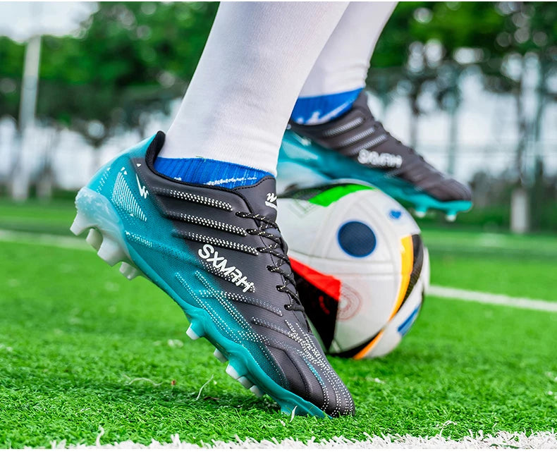 Double Star Adult Youth AG Soccer Cleats Non Slip Durable Artificial Natural Grass Football Shoes for Training Match Men Women