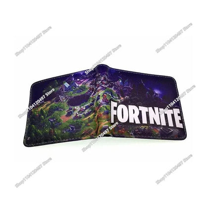 Fortnite Wallets for Kids Anime Fortnite Wallet Cartoon Card Holder Bag Leather Short Purse Fashion Folded Purses Boys Gift
