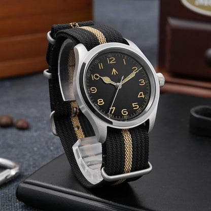 Militado ML08 Vintage Watch VH31 Quartz Movement Domed Sapphire Crystal Wristwatch BGW9 Luminous Vintage 38mm Quartz Watches