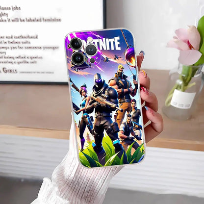 F-Fortnites-Cools telefoncover til IPhone 17 16 15 14 13 12 11 Pro Max Plus, blødt cover, personligt DIY