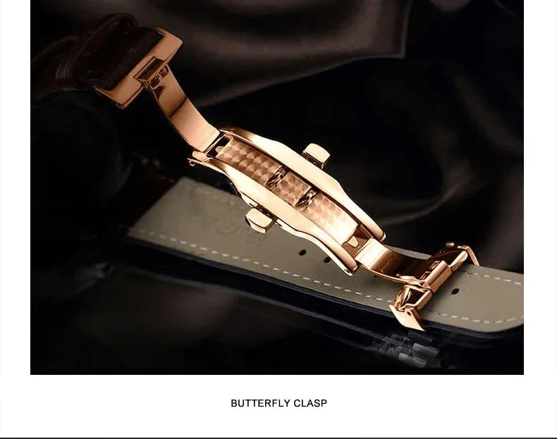 BORMAN Men Luxury Watch 41MM Automatic Watches Mechanical Wristwatch Ulththin Waterproof Sapphire Small Rotor Butterfly Clasp