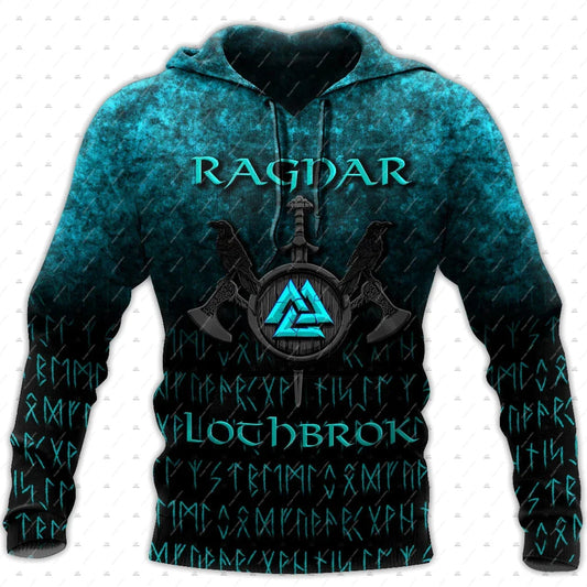 Custom Name Valhalla God Odin Warrior Wolf Fenrir Tattoo Vintage Retro Unisex 3D Print Harajuku Pullover Casual Jacket Hoodies 32