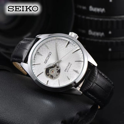 Seiko Fashion Business Machinery Watch Simple Casual Men's and Women's Couple Watch High Quality Leather Strap Waterproof Watch