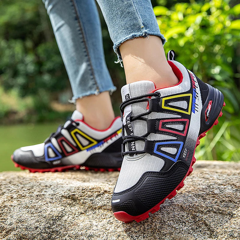 Hiking Shoes Women's Outdoor Hiking Sports Shoes, Non-Slip Hunting Tactical Shoes, Breathable Lace-Up Climbing Shoes, Cycling