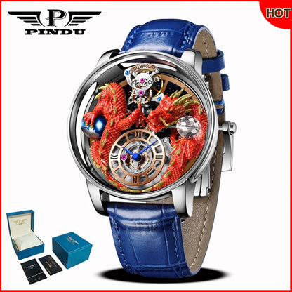 PINDU Design 2025 NEW Men's Watch Diamond Tourbillion Top Brand Luxury Astronomia Quartz Watch Men's Sapphire Glass Waterproof Watch