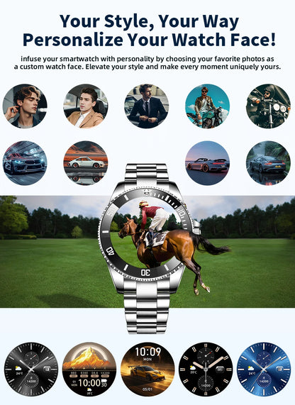 LIGE 2026 Business Smart Watch Men IP68 Waterproof Bluetooth call Sport Men Watches 1.27"HD Screen Health Monitor New Smartwatch