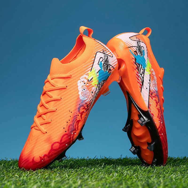 Nouvelles chaussures de football pour hommes, chaussures d'entraînement, chaussures de soccer, crampons longs FG, chaussures d'extérieur antidérapantes, chaussures de match ultralégères, livraison directe