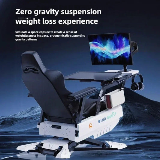 Ergonomic Gaming Chair PC Computer Racing Style Chair with Footrest, Gamer Office Chair, Comfortable Long Sitting Chair for Home Office Setup