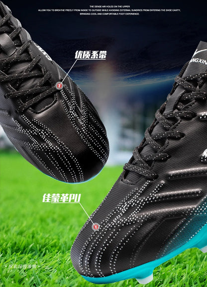 Double Star Adult Youth AG Soccer Cleats Non Slip Durable Artificial Natural Grass Football Shoes for Training Match Men Women